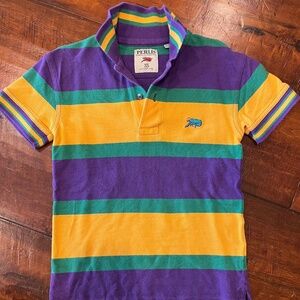 Perlis Mardi Gras Rugby Polo Youth XS New Orleans